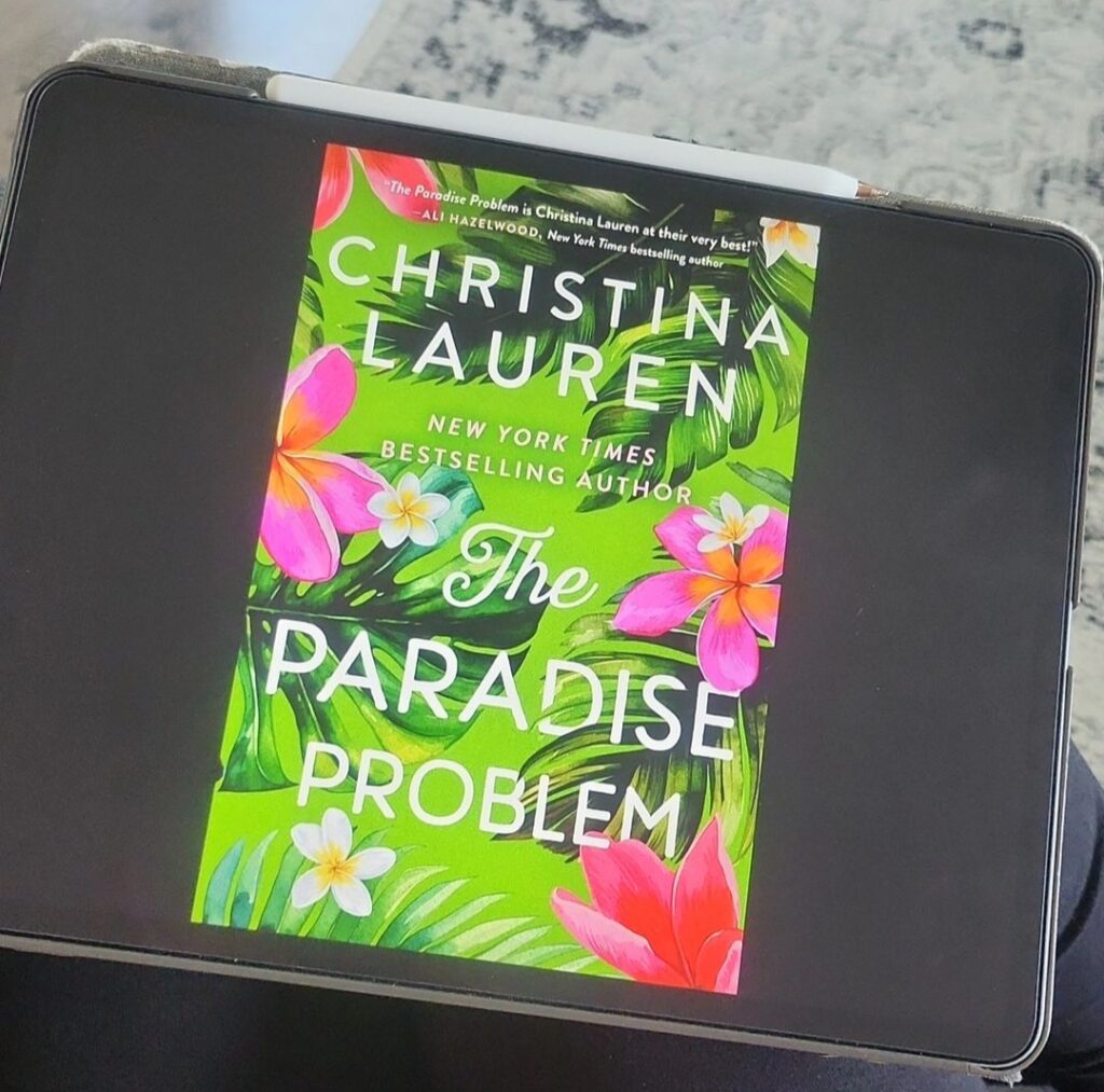 ebook cover of the paradise problem dislpayed on an ipad pro